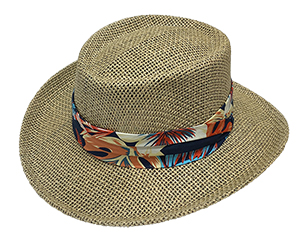 Island Hopper Twisted Paper Gambler Hat - Explore Summer Clearance